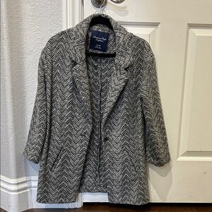 Herringbone Pattern Women's Coat
